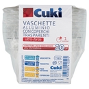 Cuki Conserva e Cuoce Vaschette Alluminio con Coperchi ultra-forza 8cm 10 pz